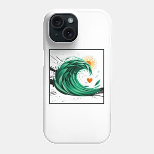 GREEN WAVE Phone Case