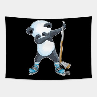 Dabbing panda Ice Hockey panda Kids Boys funny ice Hockey Tapestry