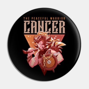 Cancer Zodiac Sign The Peaceful Warrior Pin