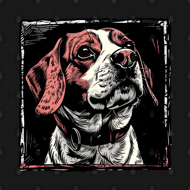 Retro Art Beagle Dog Lover by June Sixteen