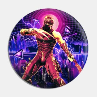 Ninja Gaiden Retro wave neon city Pin