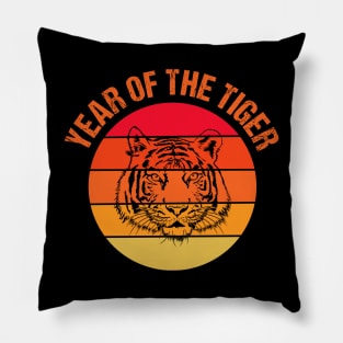 Year of the Tiger Sunset (Chinese Zodiac) Pillow