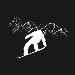 Lispe Snowboard in the Mountains T-Shirt