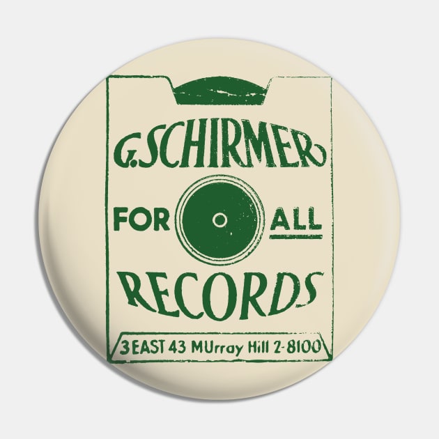 Schirmer Records Pin by MindsparkCreative