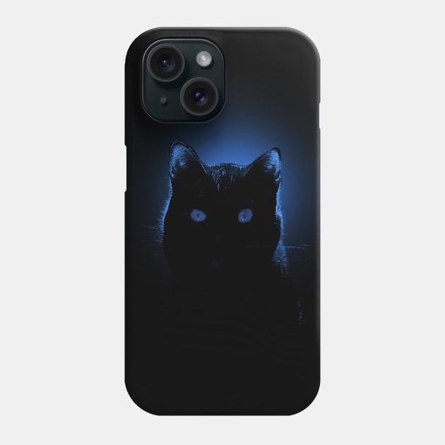 Blue Cat Phone Case by WickedFaery