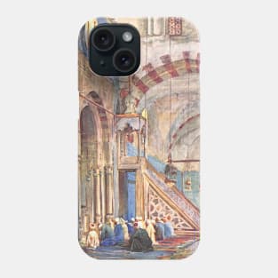 Interior of the Blue Mosque, Cairo in Egypt Phone Case