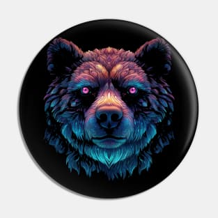 Neon Blue Grizzly Pin