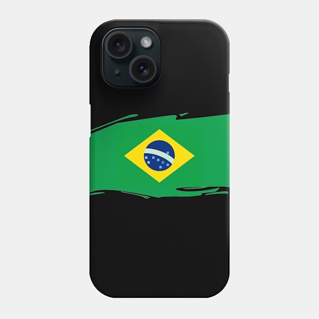 Brasil painted flag Phone Case by Luso Store