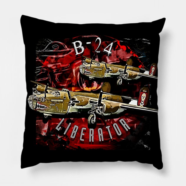 B-24 Liberator Pillow by aeroloversclothing