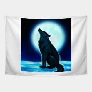 Wolf moon Tapestry