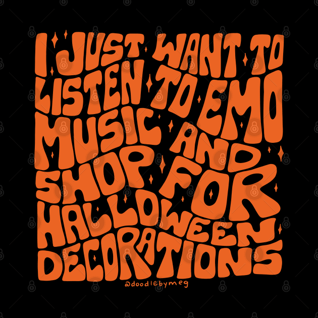 Emo Music and Halloween Decorations by Doodle by Meg