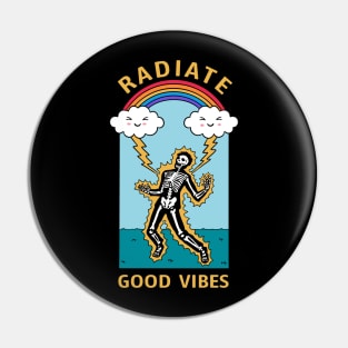 Good Vibes Skeleton Pin