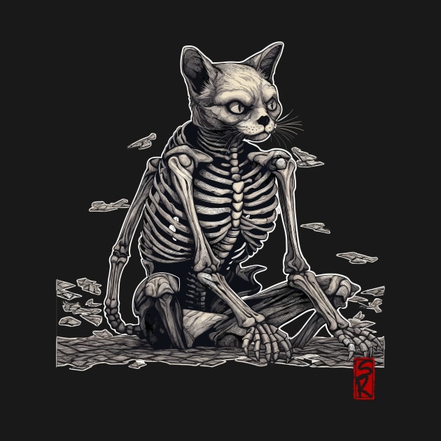 Skeleton cat by siriusreno