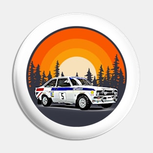 Escort Rally Forest Print Pin