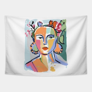 Denizko Colorful face Tapestry