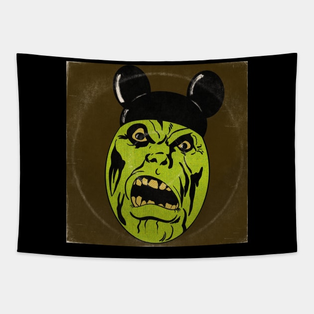 Screaming Green Ogre Tapestry by IcarusPoe