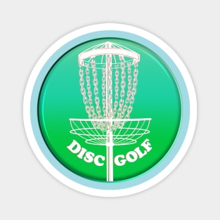 Disc Golf Green Frisbee Magnet