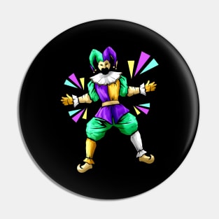 Jester Costume For Mardi Gras Pin