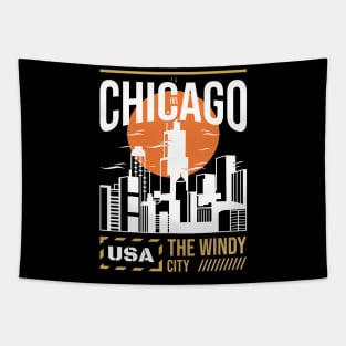 chicago usa the windy city Tapestry