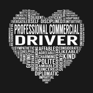 Professional Commercial Driver Heart T-Shirt