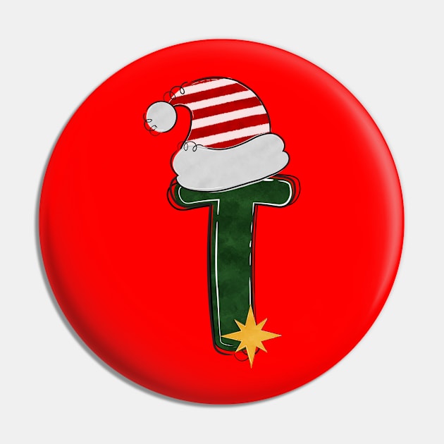 Letter T - Christmas Letter Pin by Pop Cult Store