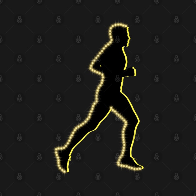 Silhouette sprint yellow neon by Nano-none