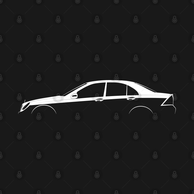 Mercedes-Benz C-Class (W203) Silhouette by Car-Silhouettes