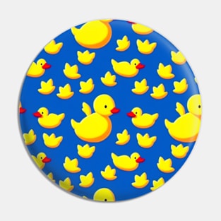 Sunny Ducklings, Yellow Rubber Ducks Pin