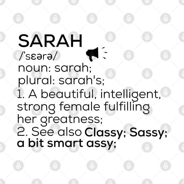 Sarah Name Definition Sarah Female Name by TeeLogic