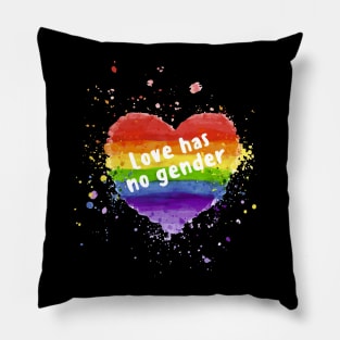 LGBT Rainbow Pride - Love Has No Gender Pillow
