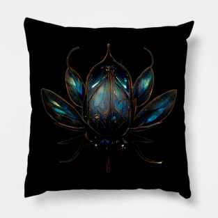 Dark Kyan Beetle Pillow