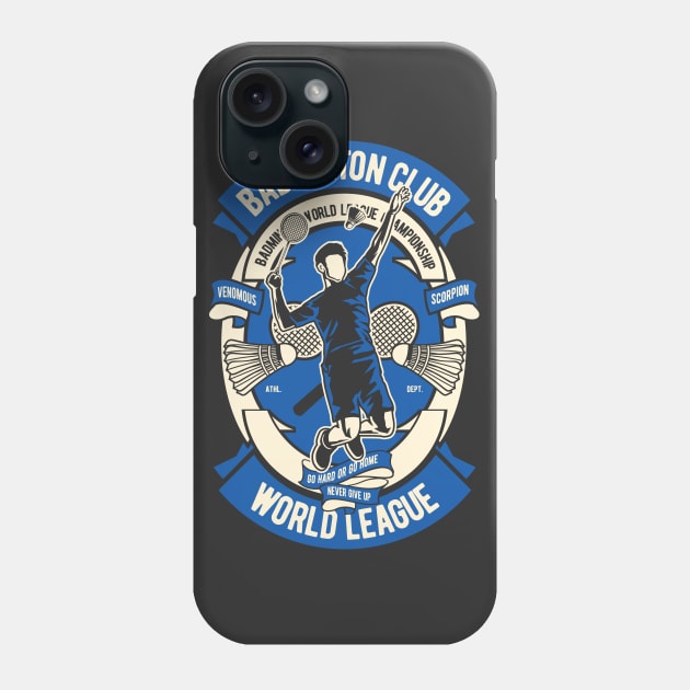 BADMINTON CLUB - Badminton World League Championship Phone Case by Animox