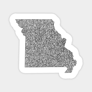 Missouri Map Design Magnet