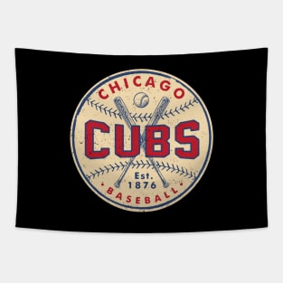 Chicago Cubs Crossed Bats Tapestry