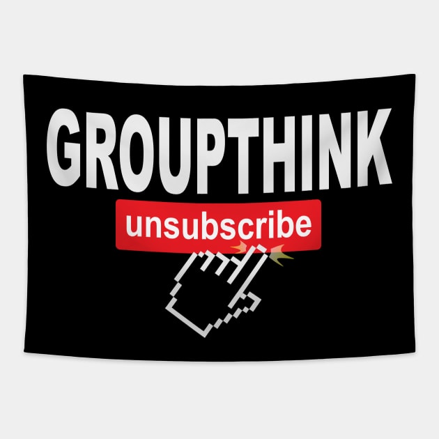 Groupthink Unsubscribe Tapestry by Rosemarie Guieb Designs