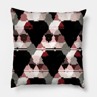 Red Peppermint Candy Cane Abstract Pillow