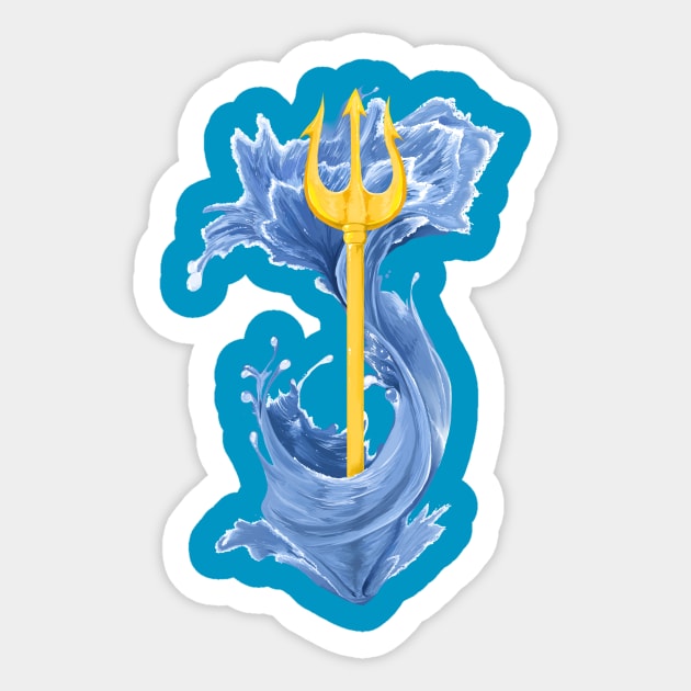 Poseidon Trident Sticker