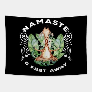 NAMASTE FEET AWAY GIRAFFE Tapestry