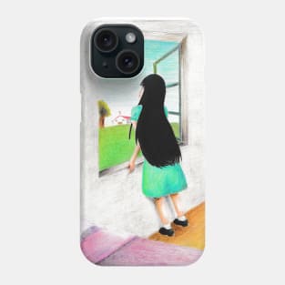 La chica en la ventana Phone Case