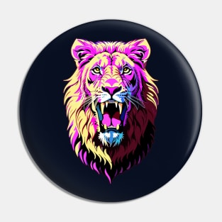 Urban Streetwear Roaring Lion's Head Pin