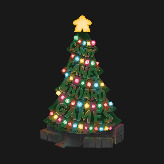 Board Gamer Christmas Tree by polliadesign