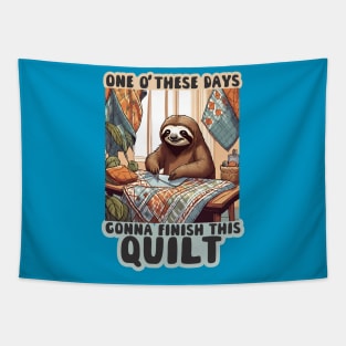 Funny sloth sewing quilt quilter quilting sewing seamstress Tapestry