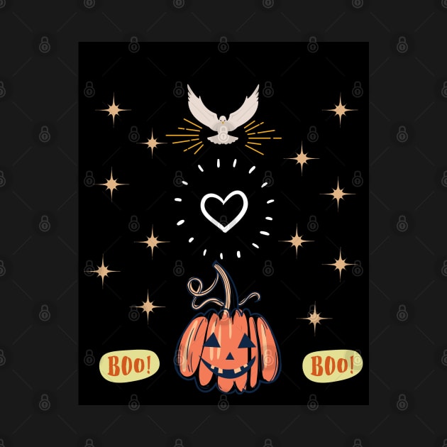 Peace Love And Scary Pumpkin by TANSHAMAYA