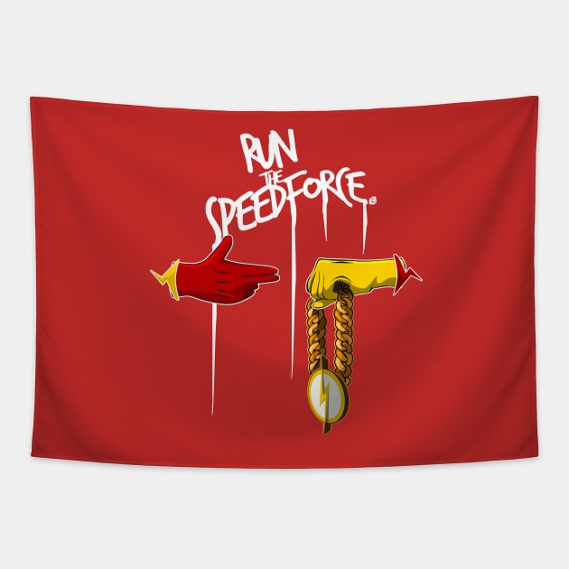 Run The Speedforce Tapestry by bosslogic