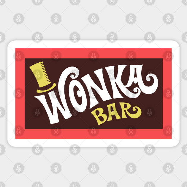 Willy Wonka Bar Logo Wonka Bar Autocollant Teepublic Fr