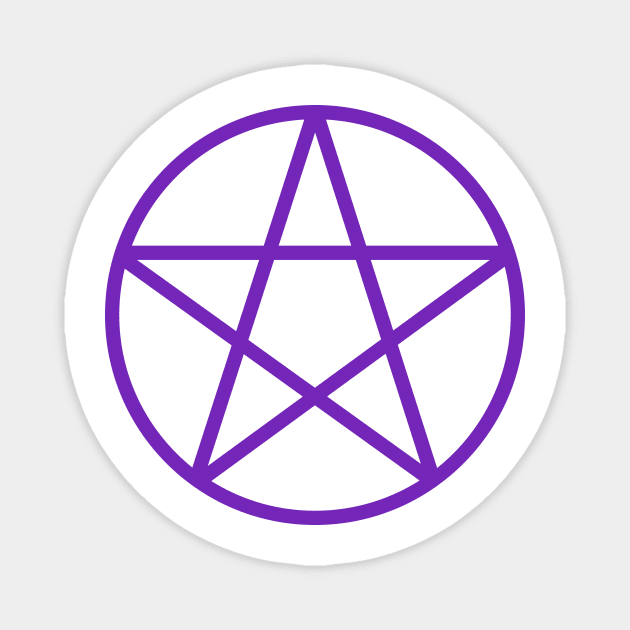 Pagan Wiccan Cheeky Witch® Purple Pentacle Magnet by Cheeky Witch