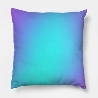 Violet to Purple to Aqua Gradient Pillow