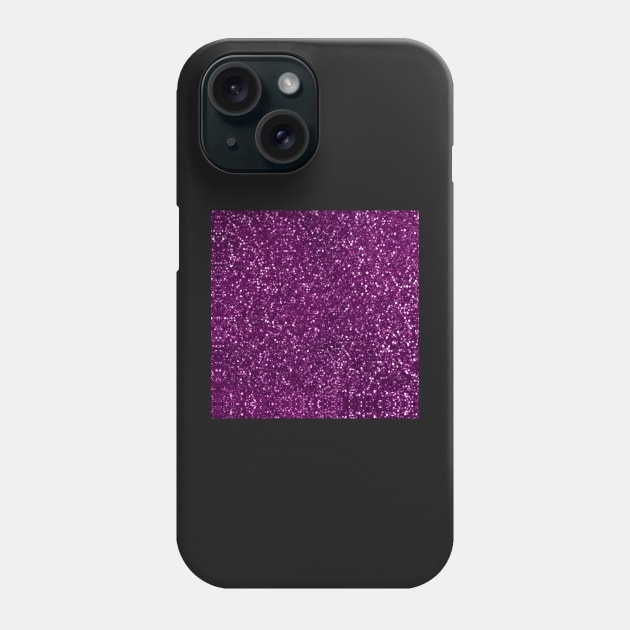 Sparkly Pink Fuchsia Glitter Phone Case by PurplePeacock