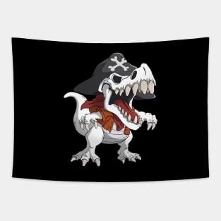 T-Rex In Pirate Costume Dinosaur Kids Tapestry