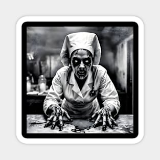 Creepy Nurse in the Shadows Magnet